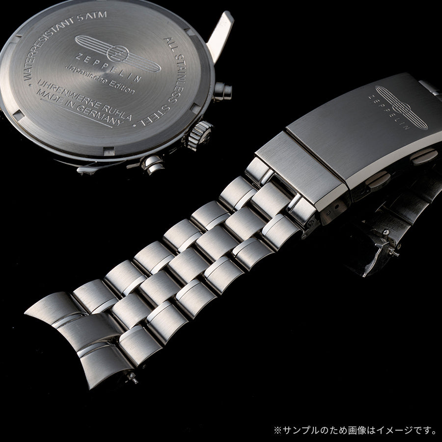 ツェッペリン 100周年記念シリーズ 日本限定 クロノグラフ 8894M-2 メンズ 腕時計 電池式 クオーツ ブラックダイヤル