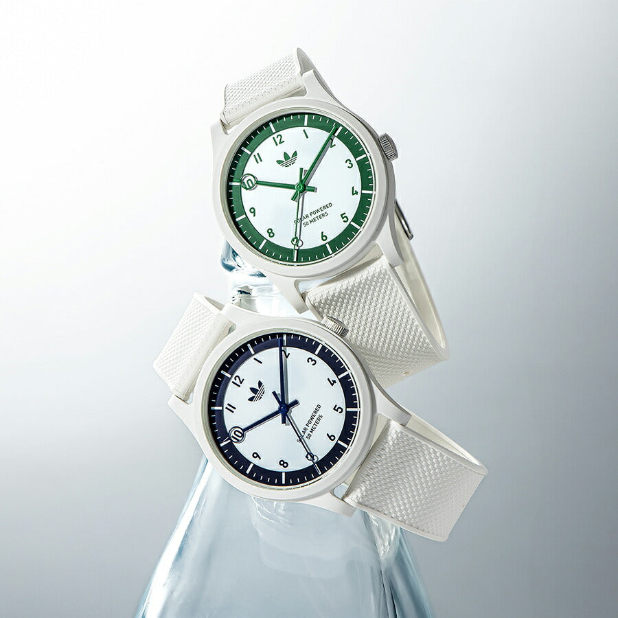 アディダス ストリート プロジェクトワン 日本限定モデル AOSTSP252 メンズ ソーラー 海洋プラスチック ホワイト 樹脂バンド