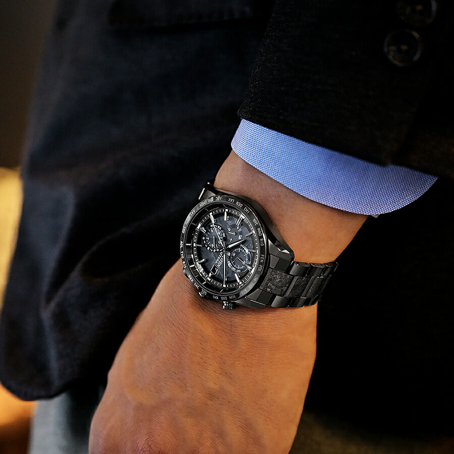 シチズン アテッサ HAKUTO-R コラボレーション 限定モデル ACT Line アクトライン ブラックチタンシリーズ AT8287-62E メンズ 腕時計 ソーラー 電波 クロノグラフ