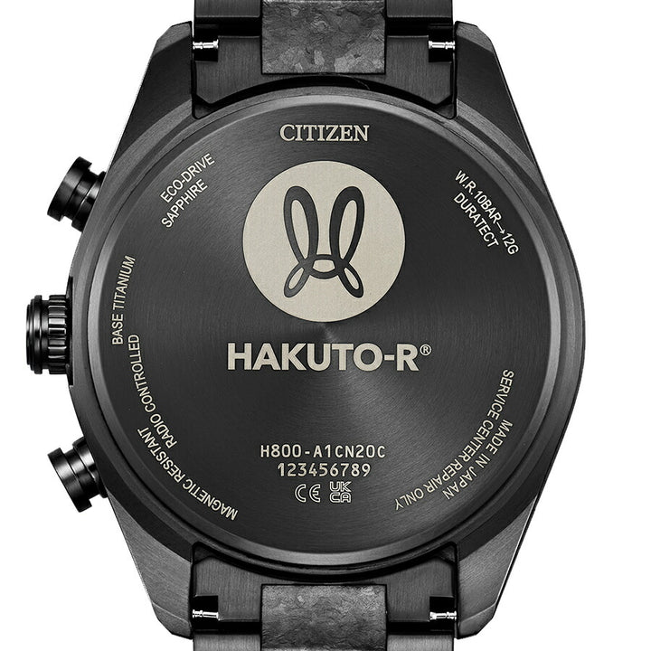 シチズン アテッサ HAKUTO-R コラボレーション 限定モデル ACT Line アクトライン ブラックチタンシリーズ AT8287-62E メンズ 腕時計 ソーラー 電波 クロノグラフ