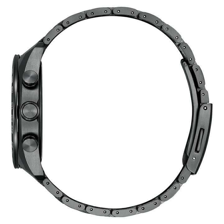 シチズン アテッサ HAKUTO-R コラボレーション 限定モデル ACT Line アクトライン ブラックチタンシリーズ AT8287-62E メンズ 腕時計 ソーラー 電波 クロノグラフ