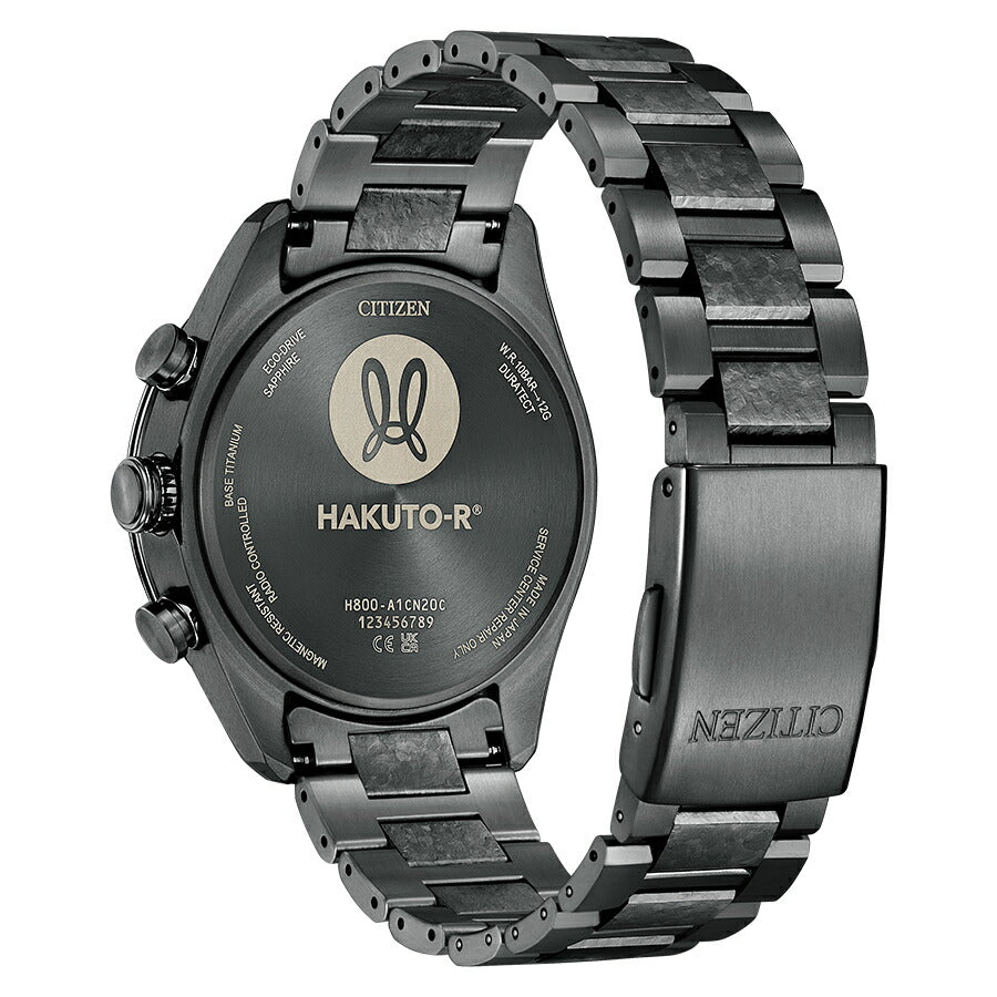 シチズン アテッサ HAKUTO-R コラボレーション 限定モデル ACT Line アクトライン ブラックチタンシリーズ AT8287-62E メンズ 腕時計 ソーラー 電波 クロノグラフ