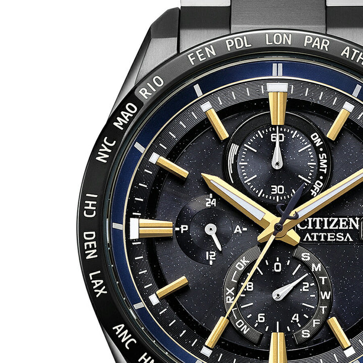 シチズン アテッサ JAXA LABEL HTV-X 限定モデル ACT Line アクトライン ブラックチタンシリーズ AT8289-67E メンズ ソーラー 電波 クロノグラフ