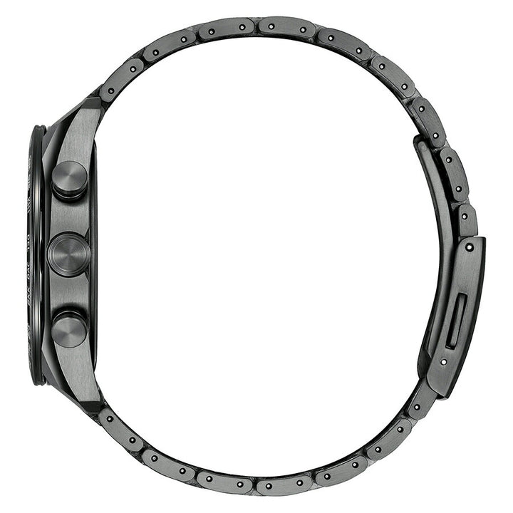 シチズン アテッサ JAXA LABEL HTV-X 限定モデル ACT Line アクトライン ブラックチタンシリーズ AT8289-67E メンズ ソーラー 電波 クロノグラフ