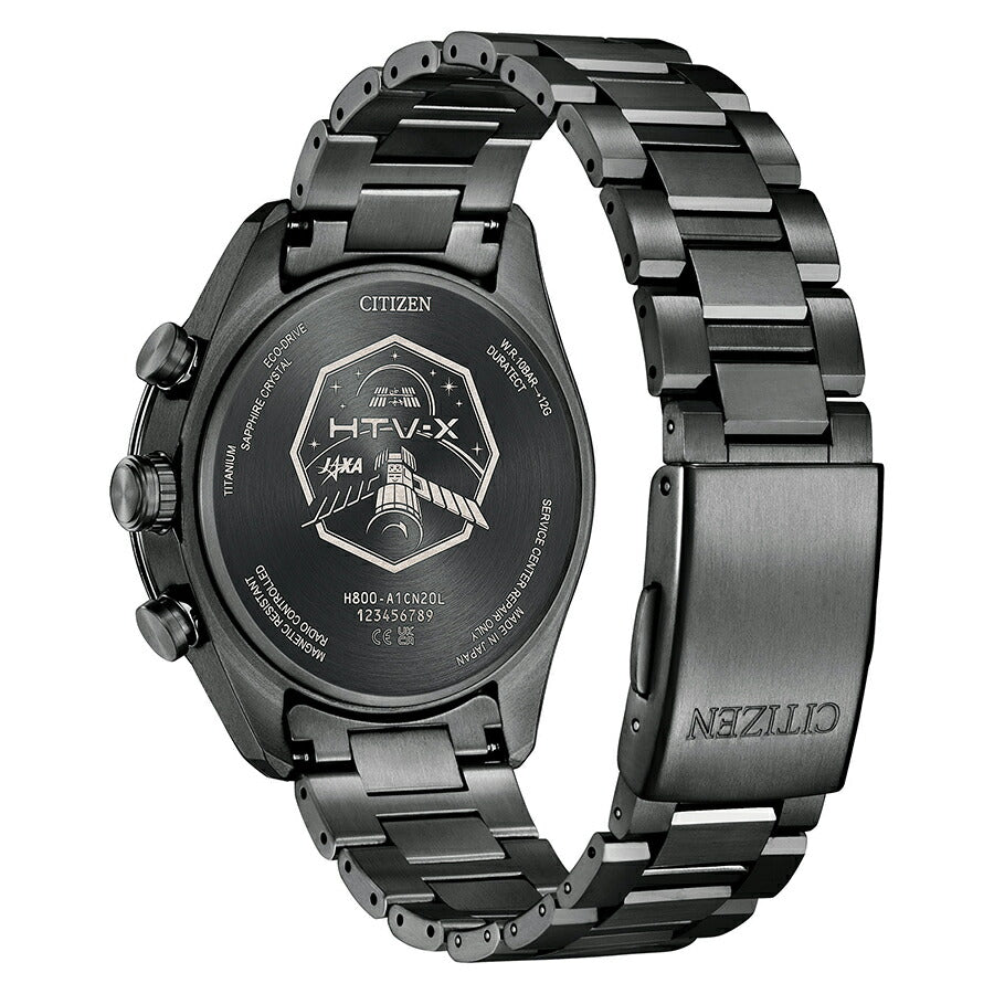 シチズン アテッサ JAXA LABEL HTV-X 限定モデル ACT Line アクトライン ブラックチタンシリーズ AT8289-67E メンズ ソーラー 電波 クロノグラフ