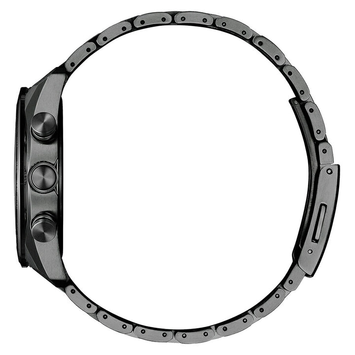 シチズン アテッサ ACT Line アクトライン ブラックチタンシリーズ サファイアベゼル AT8294-59E メンズ ソーラー 電波 クロノグラフ