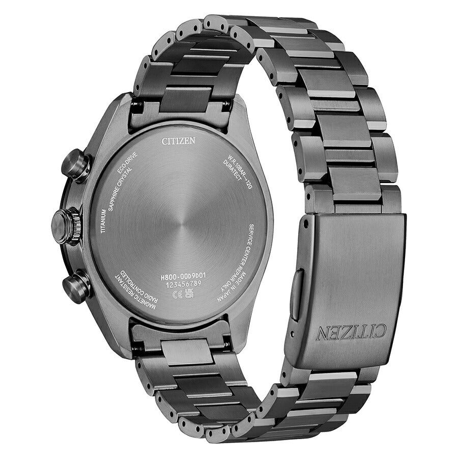 シチズン アテッサ ACT Line アクトライン ブラックチタンシリーズ サファイアベゼル AT8294-59E メンズ ソーラー 電波 クロノグラフ