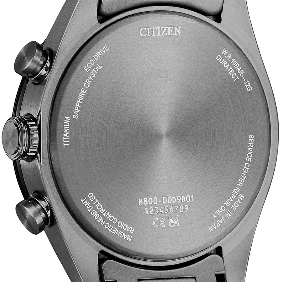 シチズン アテッサ ACT Line アクトライン ブラックチタンシリーズ サファイアベゼル AT8294-59E メンズ ソーラー 電波 クロノグラフ