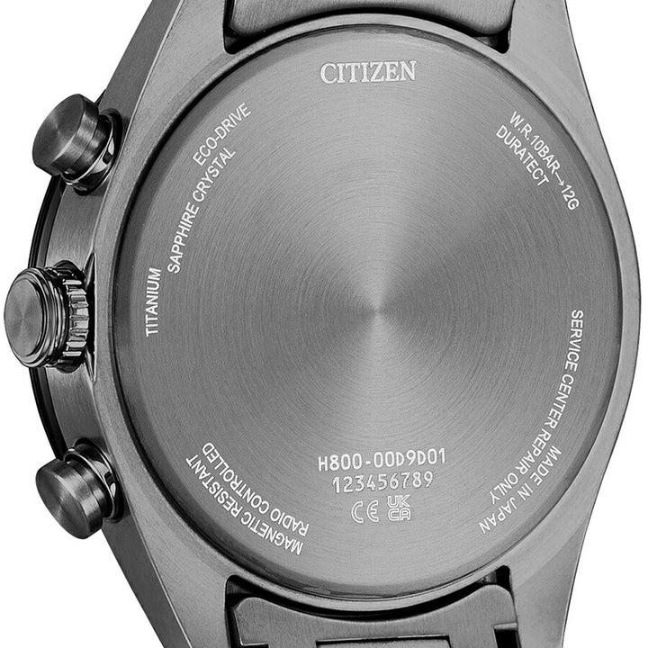 シチズン アテッサ ACT Line アクトライン ブラックチタンシリーズ サファイアベゼル AT8294-59E メンズ ソーラー 電波 クロノグラフ