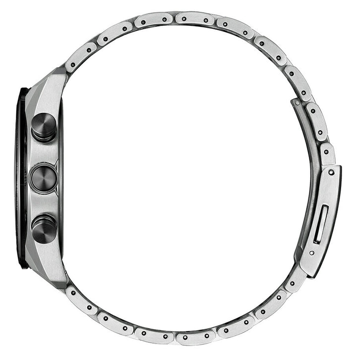 シチズン アテッサ ACT Line アクトライン サファイアベゼル AT8295-56E メンズ ソーラー 電波 クロノグラフ ブラックダイヤル