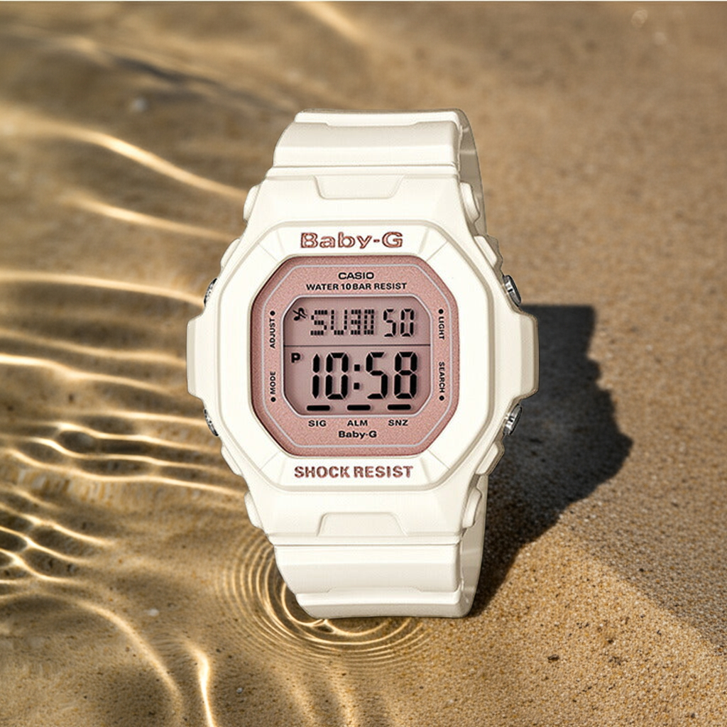 BABY-G ベビージー BG-5606-7BJF カシオ レディース 腕時計 デジタル ホワイト Shell Pink Colors 国内正規品