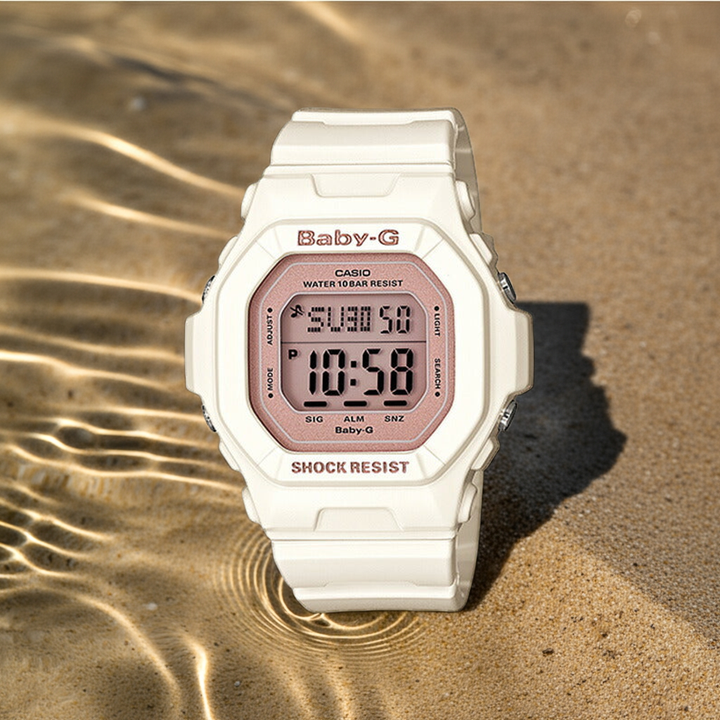 BABY-G ベビージー BG-5606-7BJF カシオ レディース 腕時計 デジタル ホワイト Shell Pink Colors 国内正規品