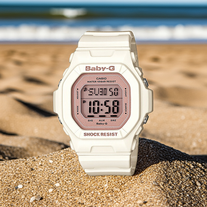 BABY-G ベビージー BG-5606-7BJF カシオ レディース 腕時計 デジタル ホワイト Shell Pink Colors 国内正規品