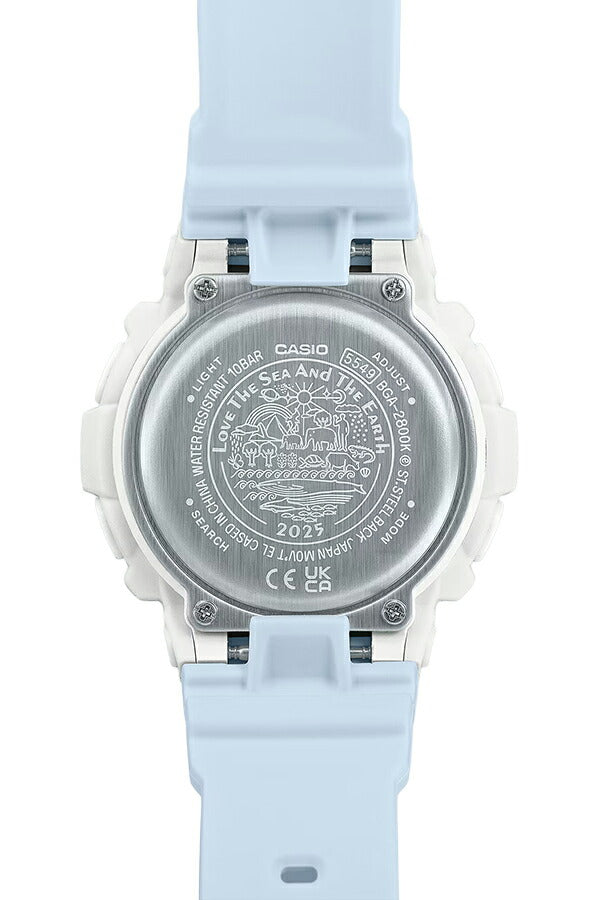 BABY-G アイサーチ・ジャパン コラボレーションモデル 2025 スナメリ BGA-2800K-7AJR レディース 電波 ソーラー アナデジ 樹脂バンド