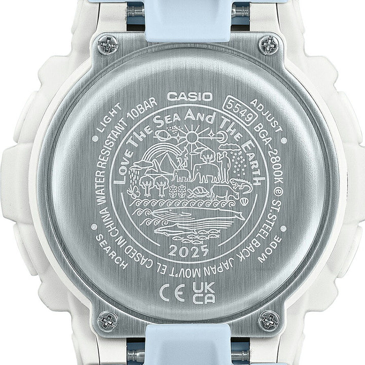 BABY-G アイサーチ・ジャパン コラボレーションモデル 2025 スナメリ BGA-2800K-7AJR レディース 電波 ソーラー アナデジ 樹脂バンド