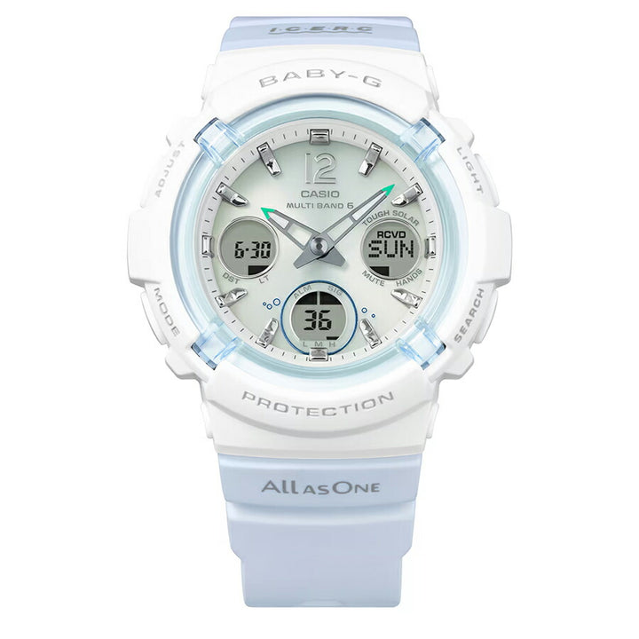 BABY-G アイサーチ・ジャパン コラボレーションモデル 2025 スナメリ BGA-2800K-7AJR レディース 電波 ソーラー アナデジ 樹脂バンド