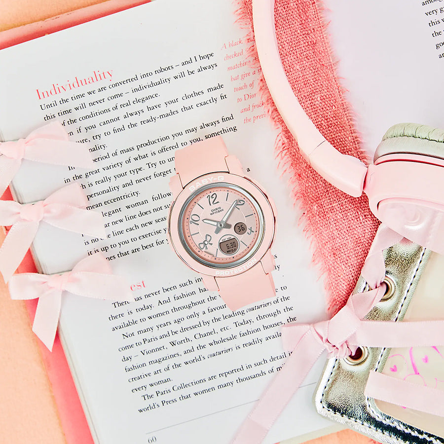 BABY-G リボンアクセント BGA-290RA-4AJF レディース 腕時計 電池式 アナデジ 樹脂バンド ピンク 国内正規品 カシオ