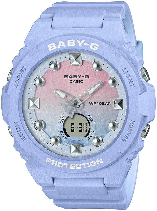 BABY-G プレイフルビーチ BGA-320-2A1JF レディース 腕時計 電池式 アナデジ 樹脂バンド ライトブルー 国内正規品 カシオ