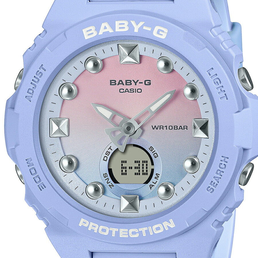 BABY-G プレイフルビーチ BGA-320-2A1JF レディース 腕時計 電池式 アナデジ 樹脂バンド ライトブルー 国内正規品 カシオ