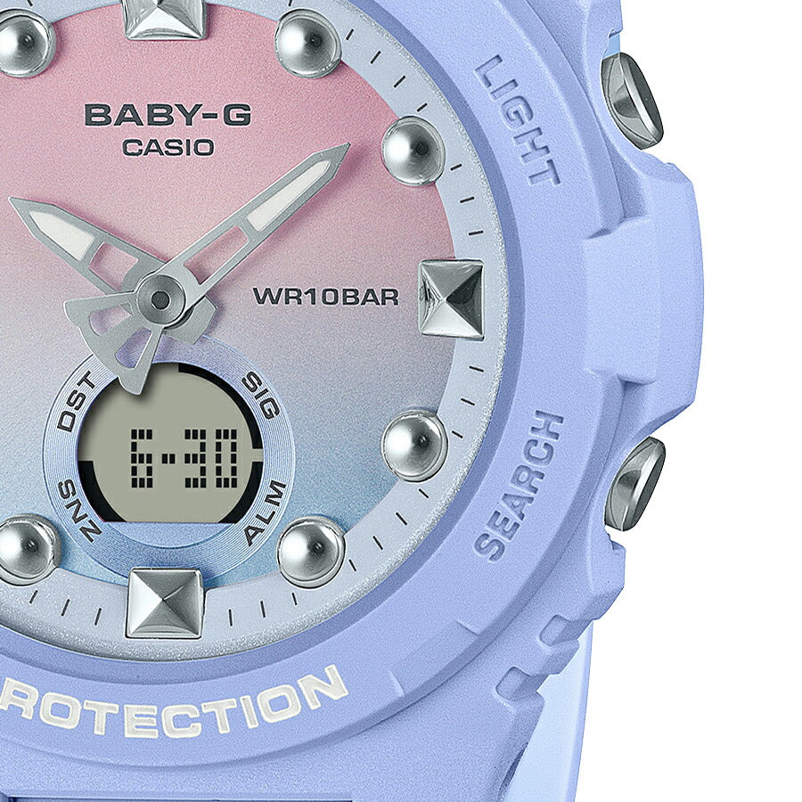 BABY-G プレイフルビーチ BGA-320-2A1JF レディース 腕時計 電池式 アナデジ 樹脂バンド ライトブルー 国内正規品 カシオ