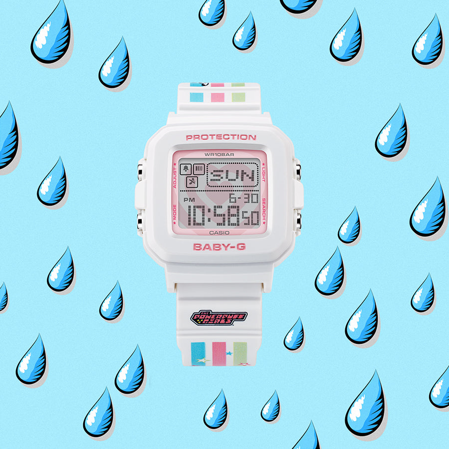 BABY-G BABY-G+PLUS パワーパフ ガールズ コラボレーションモデル BGD-10KPP-7JR レディース 腕時計 電池式 デジタル スクエア 樹脂バンド 国内正規品 カシオ