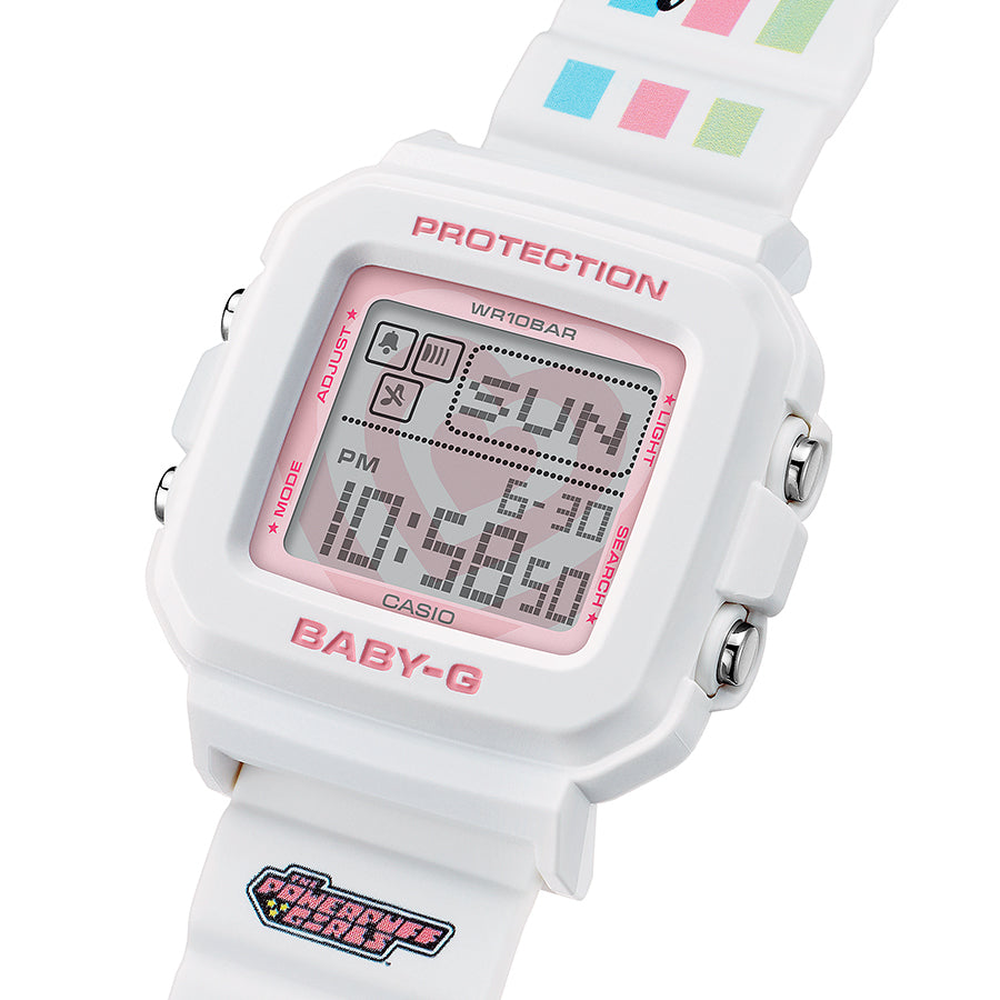 BABY-G BABY-G+PLUS パワーパフ ガールズ コラボレーションモデル BGD-10KPP-7JR レディース 腕時計 電池式 デジタル スクエア 樹脂バンド 国内正規品 カシオ