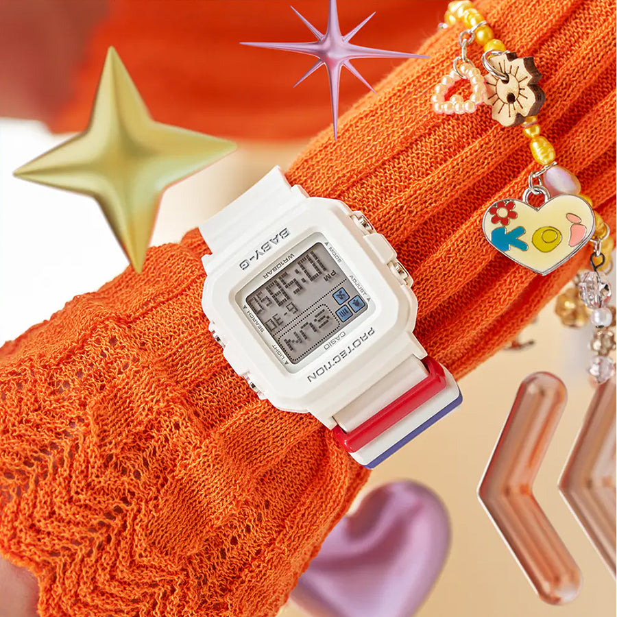 BABY-G BABY-G+PLUS ベイビージープラス BGD-10L-7JR レディース 腕時計 電池式 デジタル スクエア 樹脂バンド ホワイト 国内正規品 カシオ