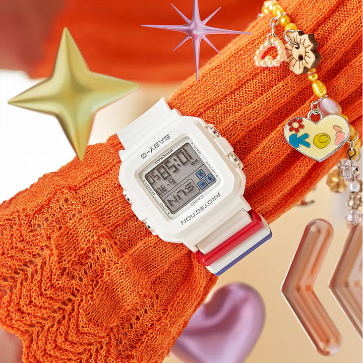 BABY-G BABY-G+PLUS ベイビージープラス BGD-10L-7JR レディース 腕時計 電池式 デジタル スクエア 樹脂バンド ホワイト 国内正規品 カシオ