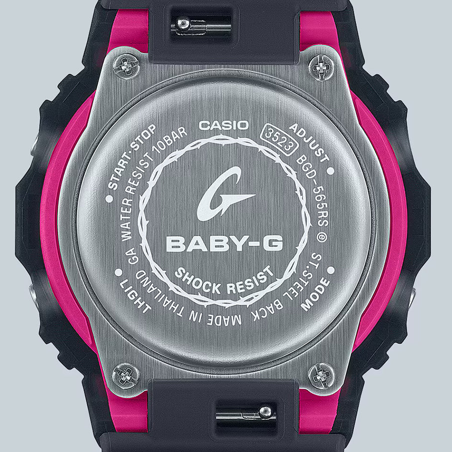 BABY-G プレシャスハートセレクション 2024 バラ BGD-565RS-8JF レディース 腕時計 電池式 デジタル スクエア 樹脂バンド レッド 国内正規品 カシオ