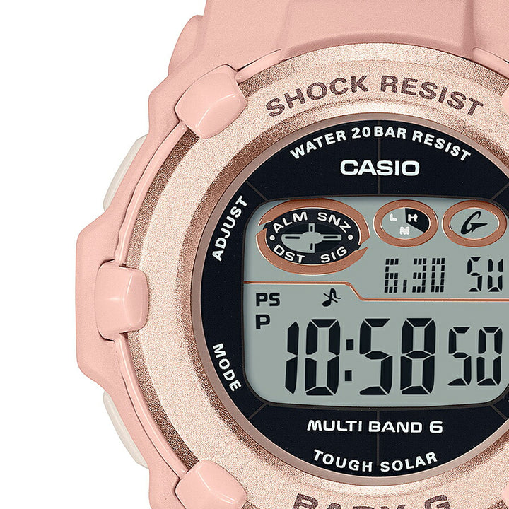 BABY-G 電波ソーラー デジタル 薄型 ラウンドフェイス BGR-3003NC-4JF レディース 腕時計 樹脂バンド ピンク 国内正規品 カシオ