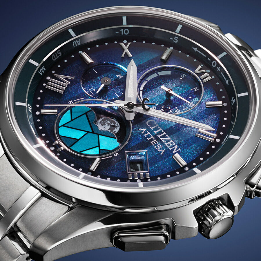 シチズン アテッサ ムーンフェイズ DEAR Collection 限定モデル 2025 ステンドグラス BY1000-51L メンズ ソーラー 電波