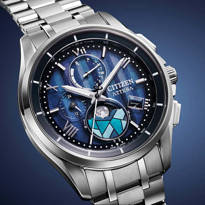 シチズン アテッサ ムーンフェイズ DEAR Collection 限定モデル 2025 ステンドグラス BY1000-51L メンズ ソーラー 電波