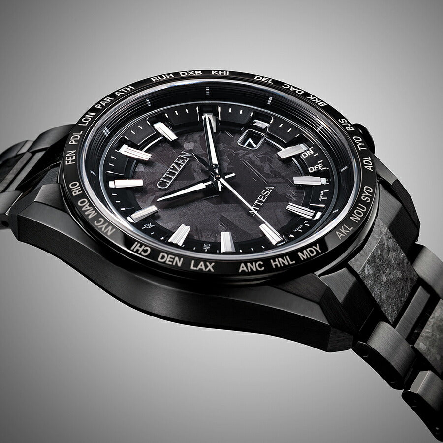 シチズン アテッサ HAKUTO-R コラボレーション 限定モデル ACT Line アクトライン ブラックチタンシリーズ CB0285-63E メンズ 腕時計 ソーラー 電波 3針