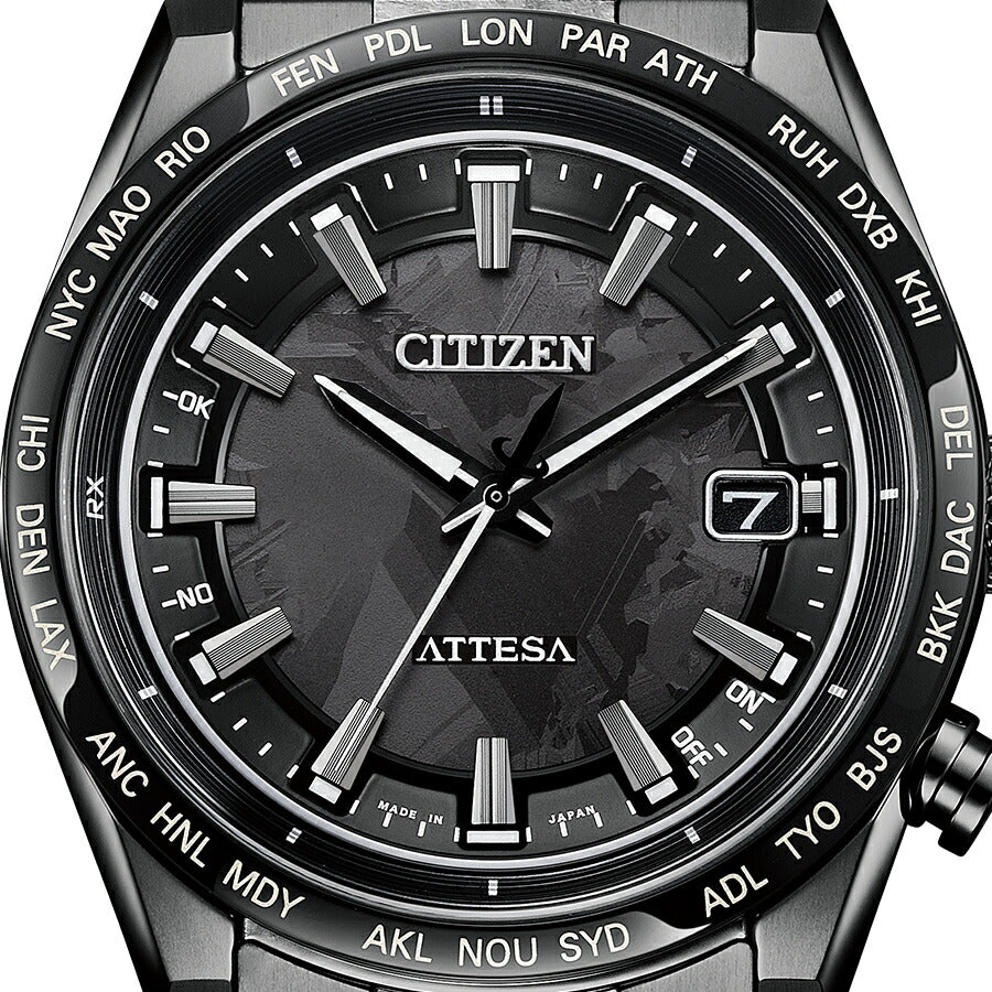 シチズン アテッサ HAKUTO-R コラボレーション 限定モデル ACT Line アクトライン ブラックチタンシリーズ CB0285-63E メンズ 腕時計 ソーラー 電波 3針