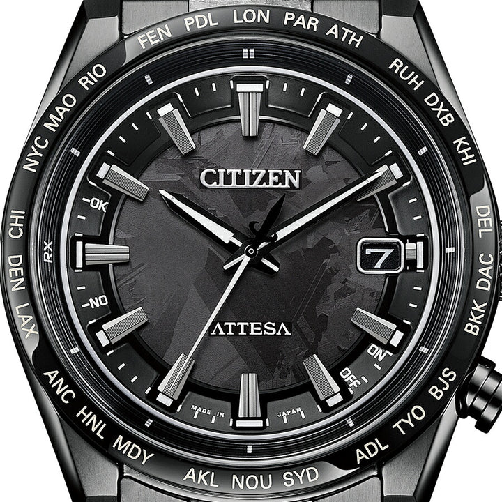 シチズン アテッサ HAKUTO-R コラボレーション 限定モデル ACT Line アクトライン ブラックチタンシリーズ CB0285-63E メンズ 腕時計 ソーラー 電波 3針