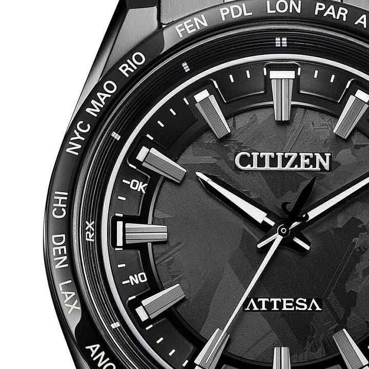 シチズン アテッサ HAKUTO-R コラボレーション 限定モデル ACT Line アクトライン ブラックチタンシリーズ CB0285-63E メンズ 腕時計 ソーラー 電波 3針