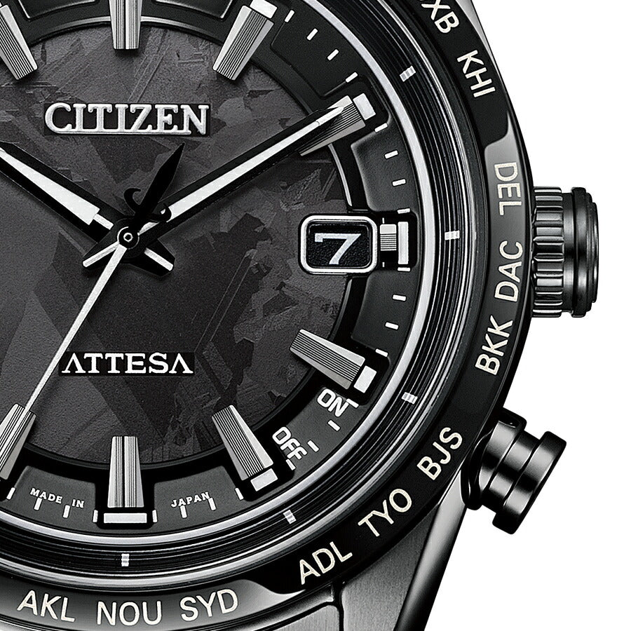 シチズン アテッサ HAKUTO-R コラボレーション 限定モデル ACT Line アクトライン ブラックチタンシリーズ CB0285-63E メンズ 腕時計 ソーラー 電波 3針