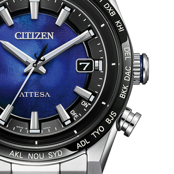 シチズン アテッサ ACT Line UNITE with BLUE 2025 限定モデル 青の時 CB0288-65L メンズ ソーラー 電波  3針 スーパーチタニウム