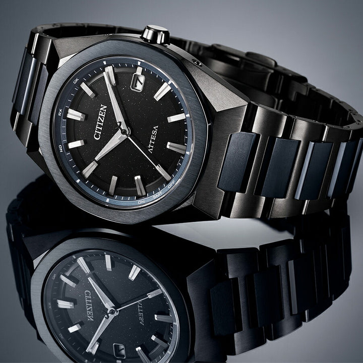 シチズン アテッサ ACT Line Blue Universe Collection 2025 限定モデル CB3046-76E メンズ ソーラー 電波  3針 スーパーチタニウム