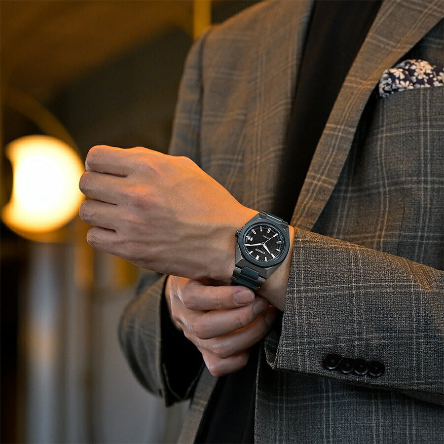 シチズン アテッサ ACT Line Blue Universe Collection 2025 限定モデル CB3046-76E メンズ ソーラー 電波  3針 スーパーチタニウム