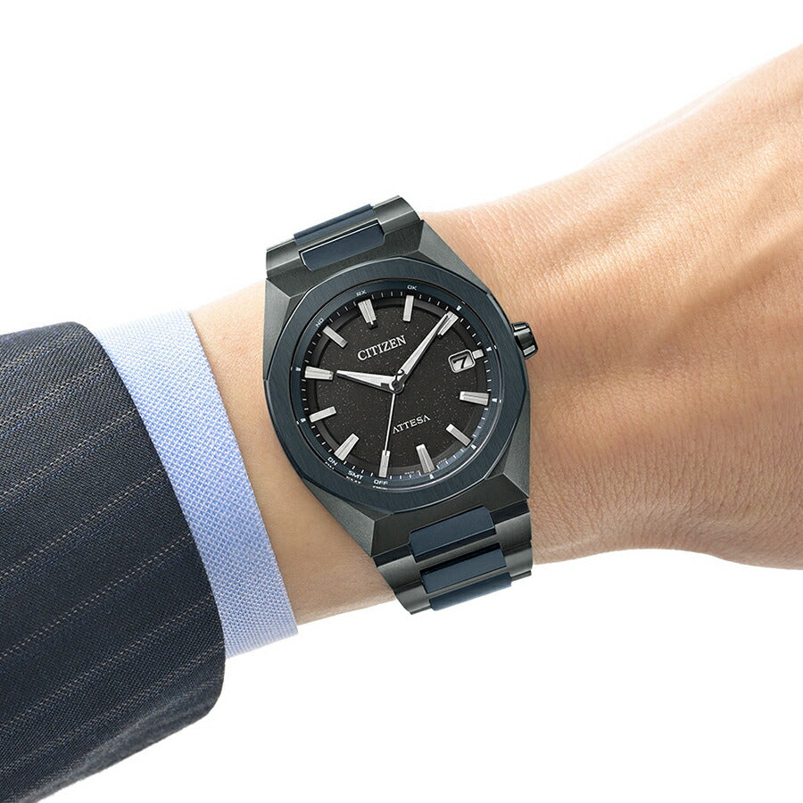 シチズン アテッサ ACT Line Blue Universe Collection 2025 限定モデル CB3046-76E メンズ ソーラー 電波  3針 スーパーチタニウム