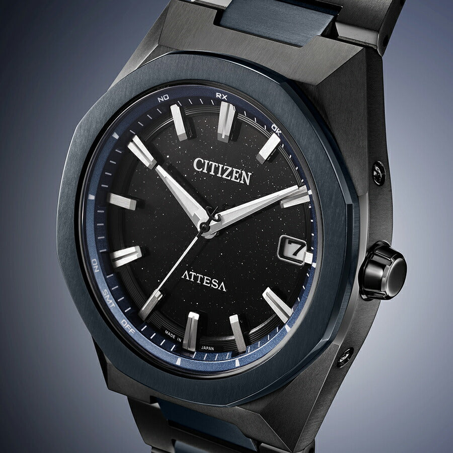 シチズン アテッサ ACT Line Blue Universe Collection 2025 限定モデル CB3046-76E メンズ ソーラー 電波  3針 スーパーチタニウム
