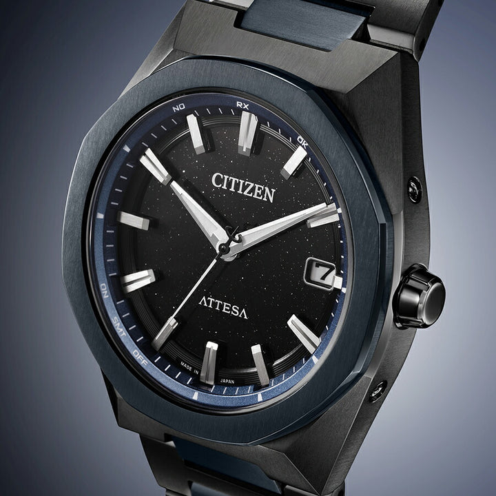 シチズン アテッサ ACT Line Blue Universe Collection 2025 限定モデル CB3046-76E メンズ ソーラー 電波  3針 スーパーチタニウム