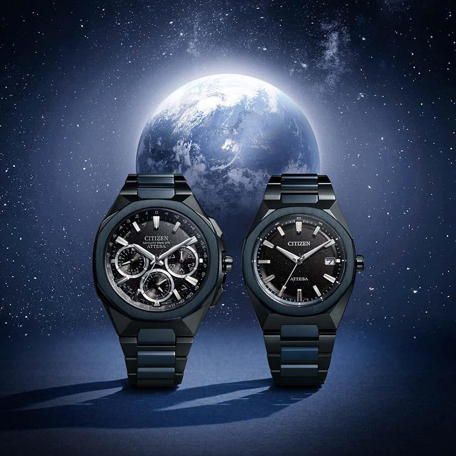 シチズン アテッサ ACT Line Blue Universe Collection 2025 限定モデル CB3046-76E メンズ ソーラー 電波  3針 スーパーチタニウム