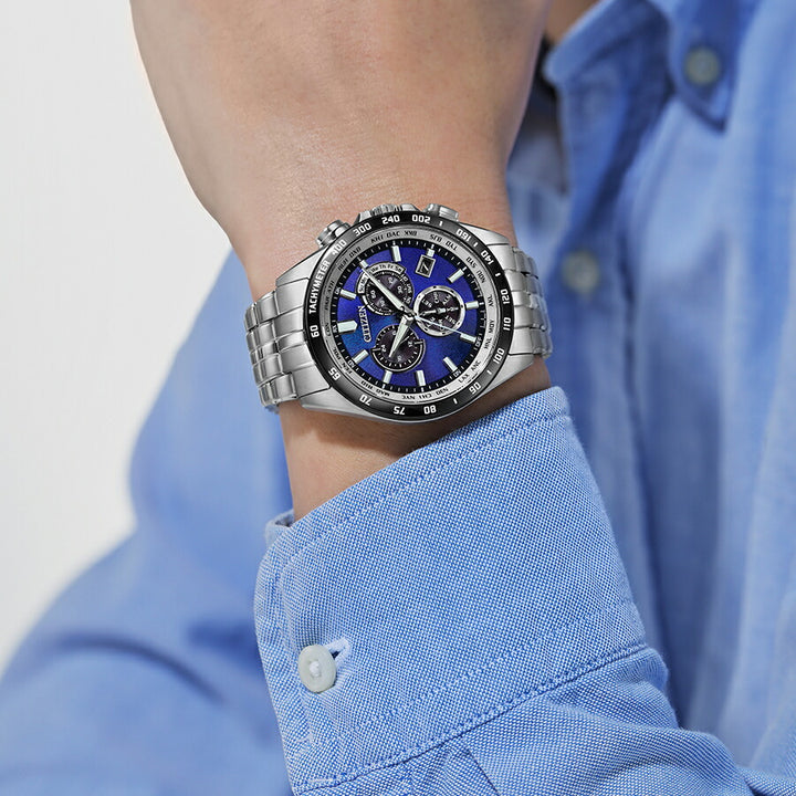 シチズンコレクション UNITE with BLUE 2025 限定モデル 青の時 CB5874-81L メンズ ソーラー 電波 クロノグラフ