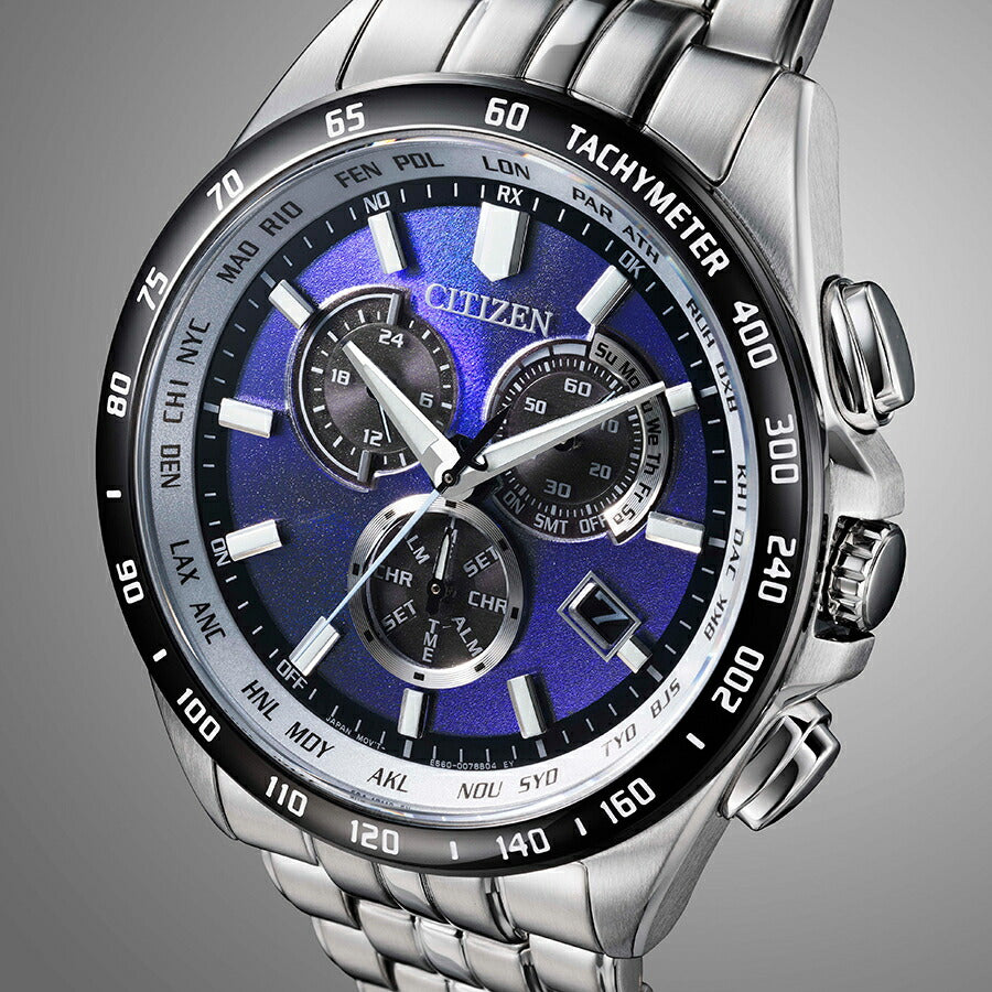 シチズンコレクション UNITE with BLUE 2025 限定モデル 青の時 CB5874-81L メンズ ソーラー 電波 クロノグラフ