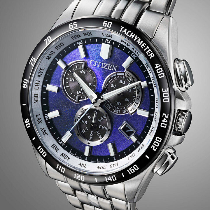 シチズンコレクション UNITE with BLUE 2025 限定モデル 青の時 CB5874-81L メンズ ソーラー 電波 クロノグラフ