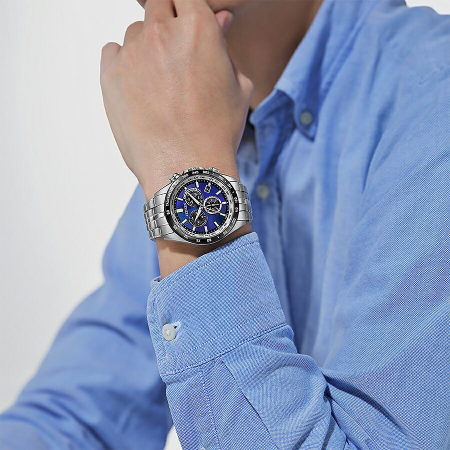 シチズンコレクション UNITE with BLUE 2025 限定モデル 青の時 CB5874-81L メンズ ソーラー 電波 クロノグラフ