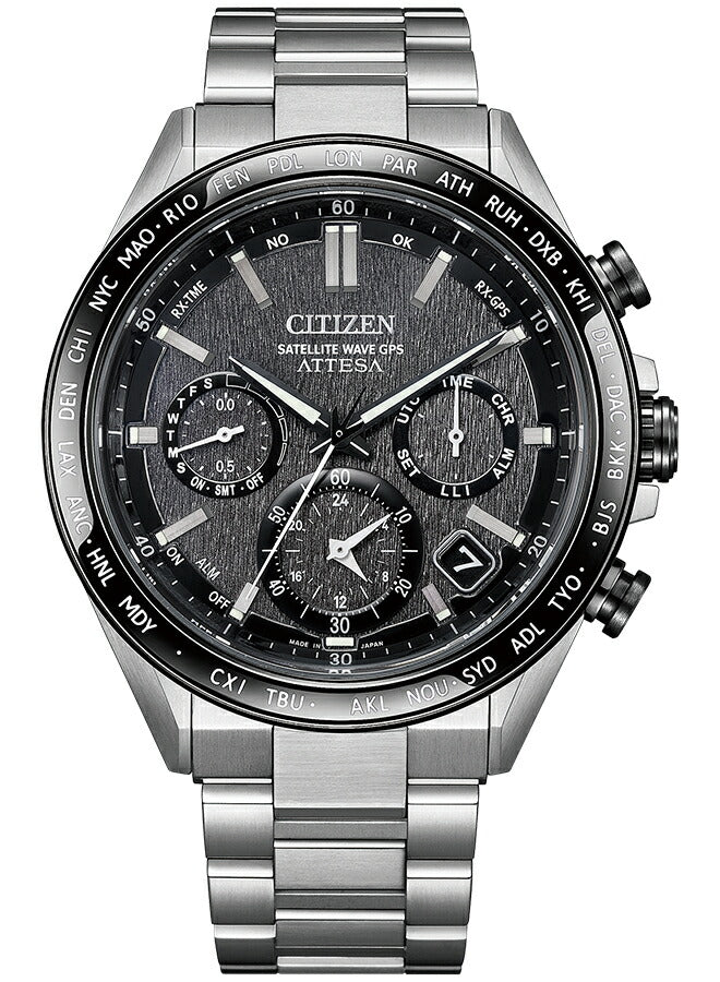 シチズン アテッサ ACT Line アクトライン CC4058-67X メンズ 腕時計 ソーラー GPS衛星電波受信 クロノグラフ サファイアベゼル スーパーチタニウム