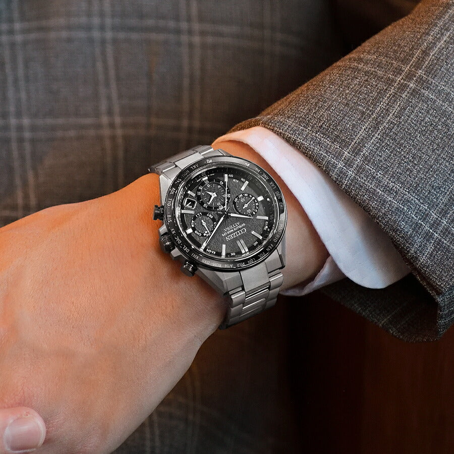 シチズン アテッサ ACT Line アクトライン CC4058-67X メンズ 腕時計 ソーラー GPS衛星電波受信 クロノグラフ サファイアベゼル スーパーチタニウム